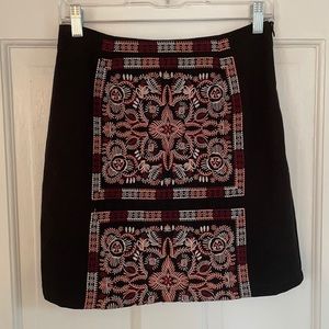 Alya black mini skirt with metallic detailing